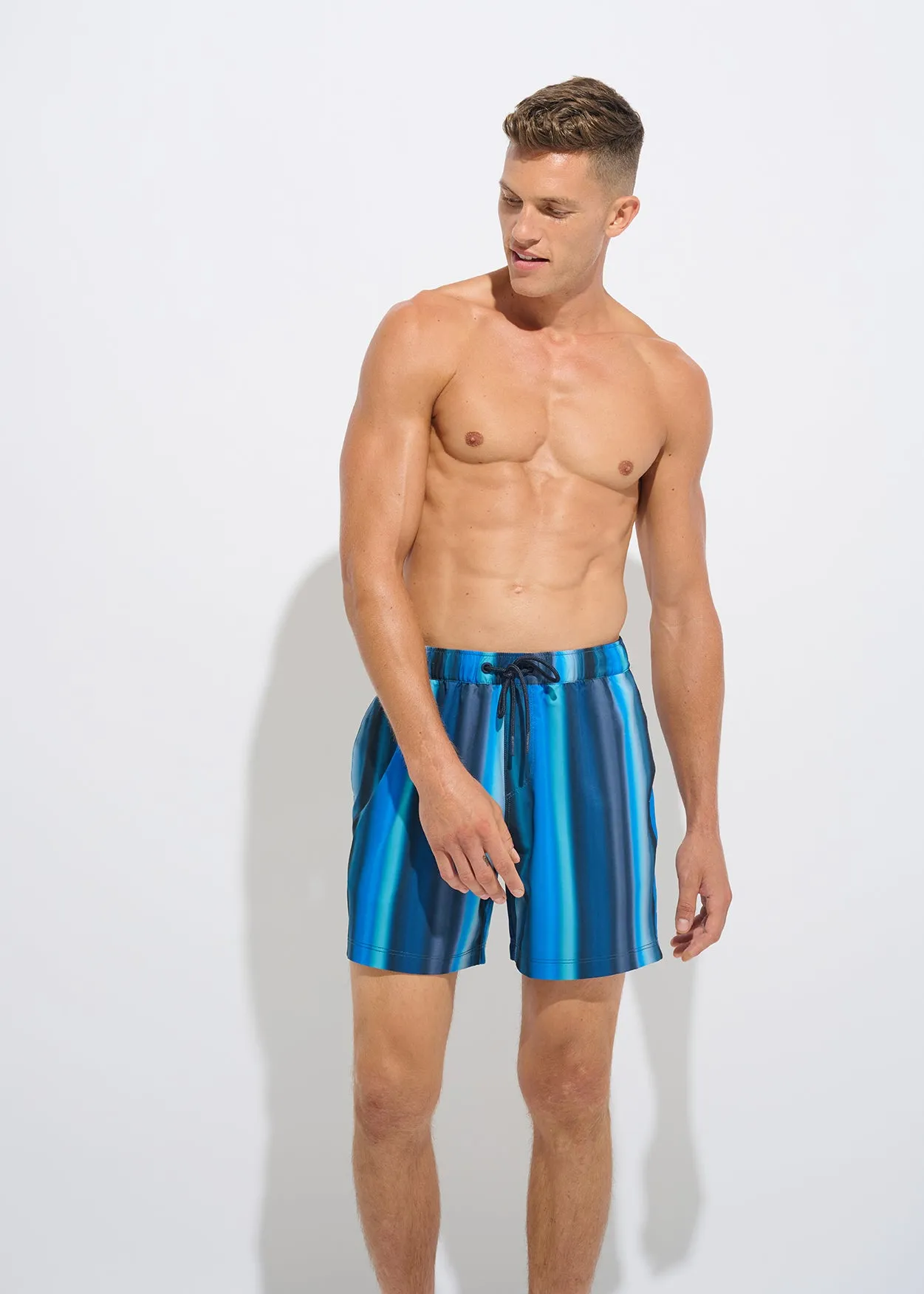 Blue Stripe Casual Swim Short sold by Everyday Sunday product image thumbnail 3