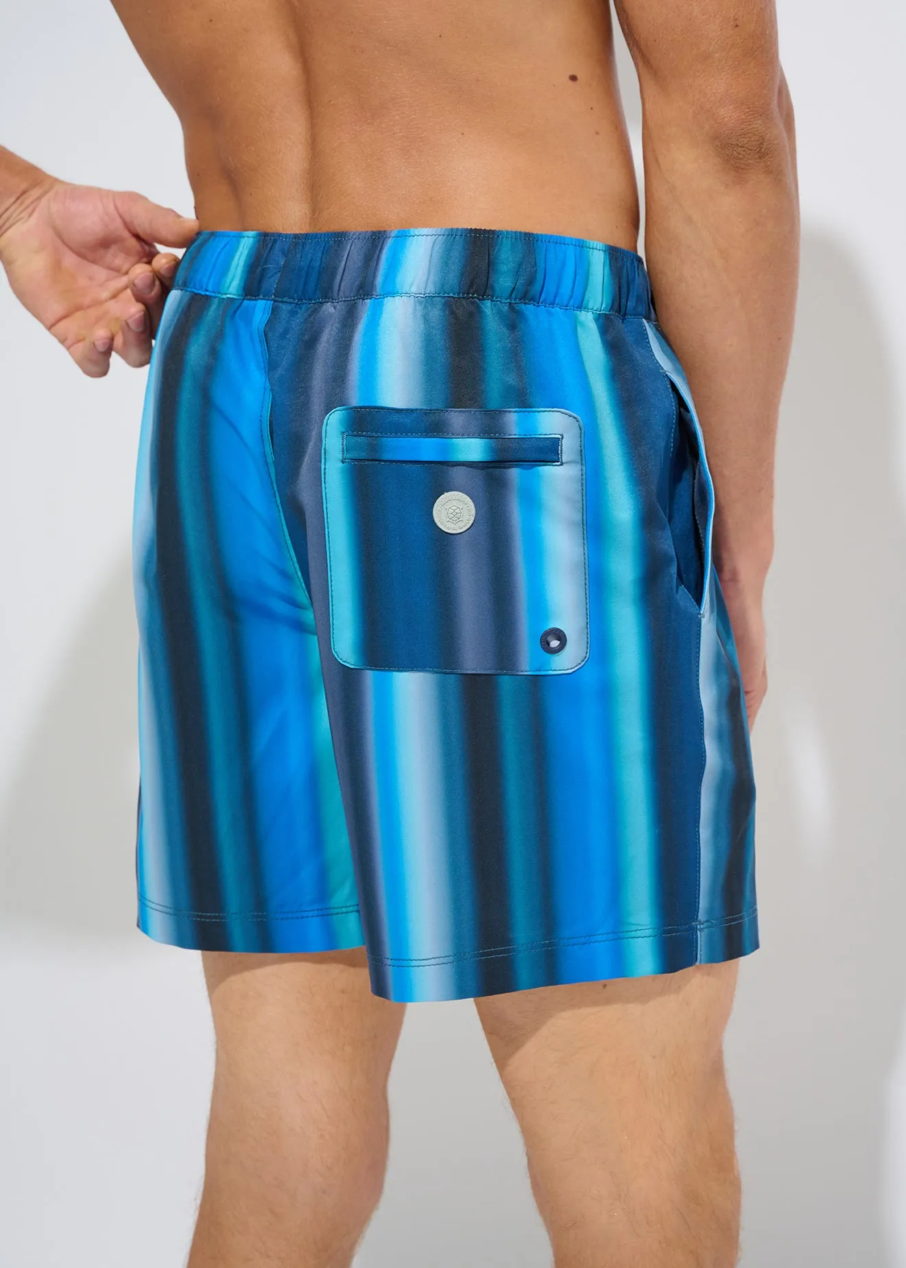 Blue Stripe Casual Swim Short sold by Everyday Sunday product image thumbnail 2
