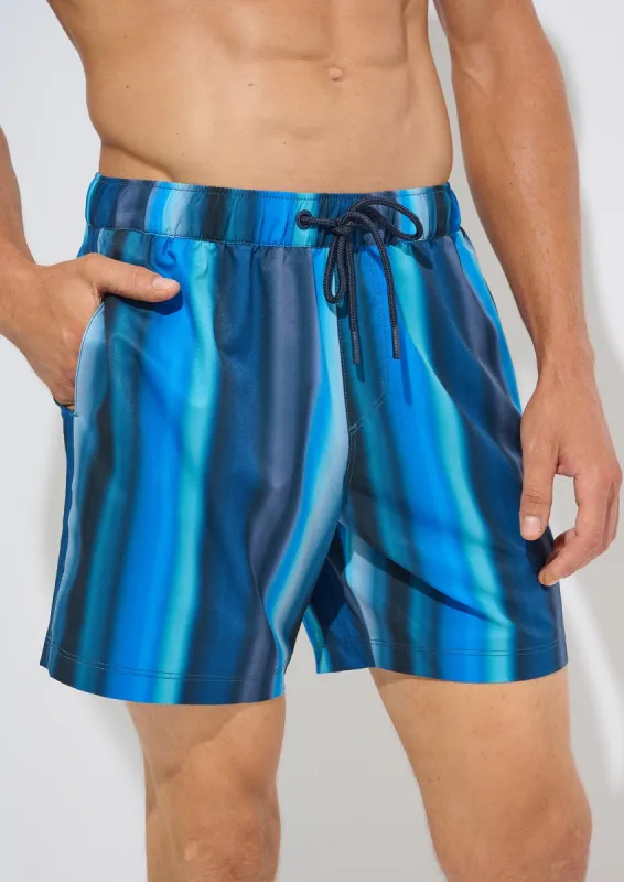 Blue Stripe Casual Swim Short sold by Everyday Sunday