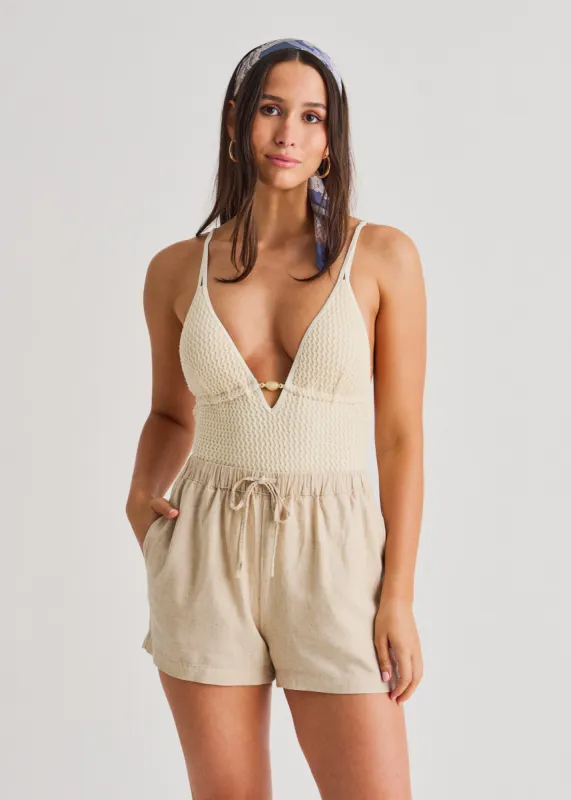 Linen-Blend Cover-Up Shorts made by Everyday Sunday