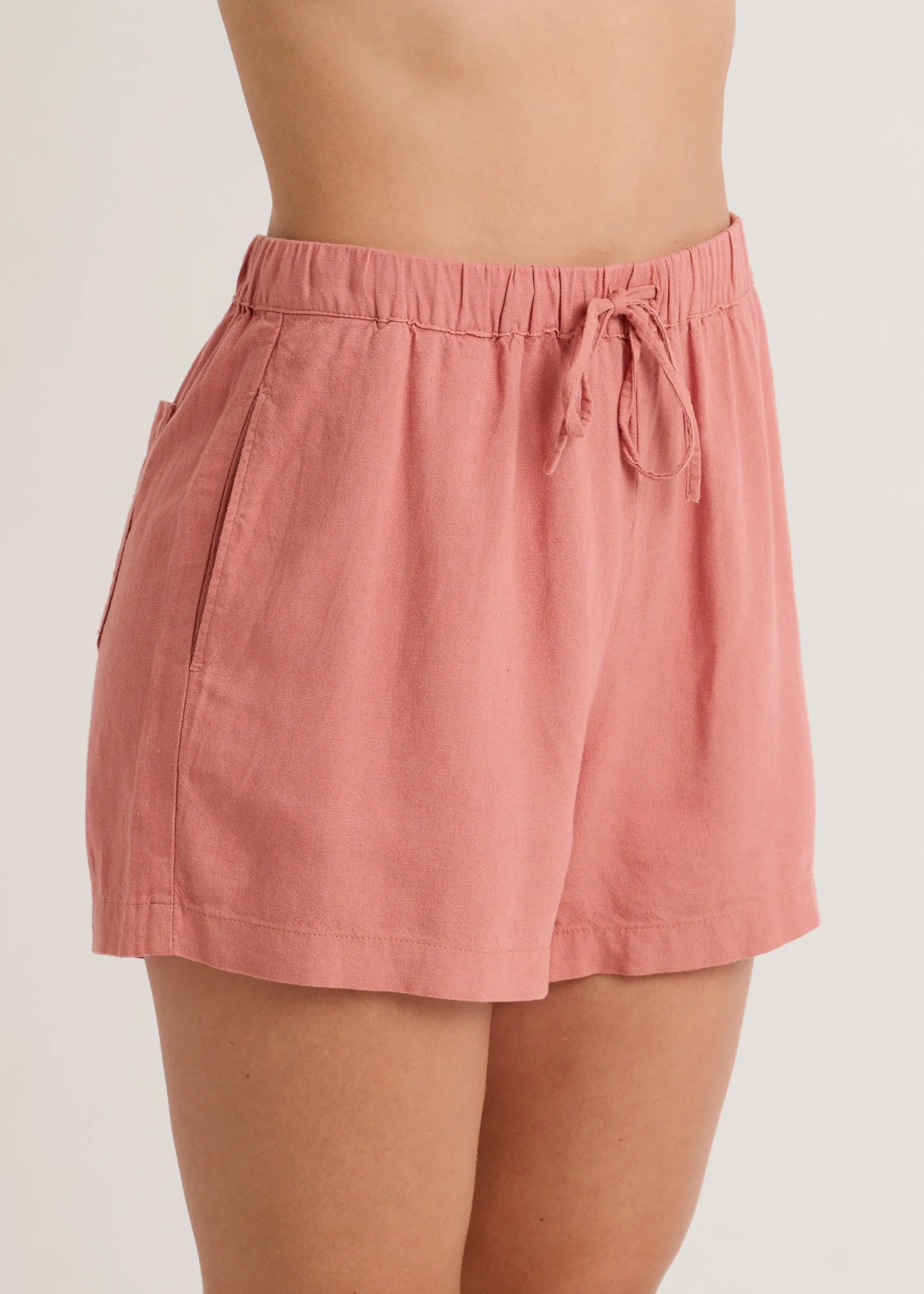 Linen-Blend Cover-Up Shorts sold by Everyday Sunday