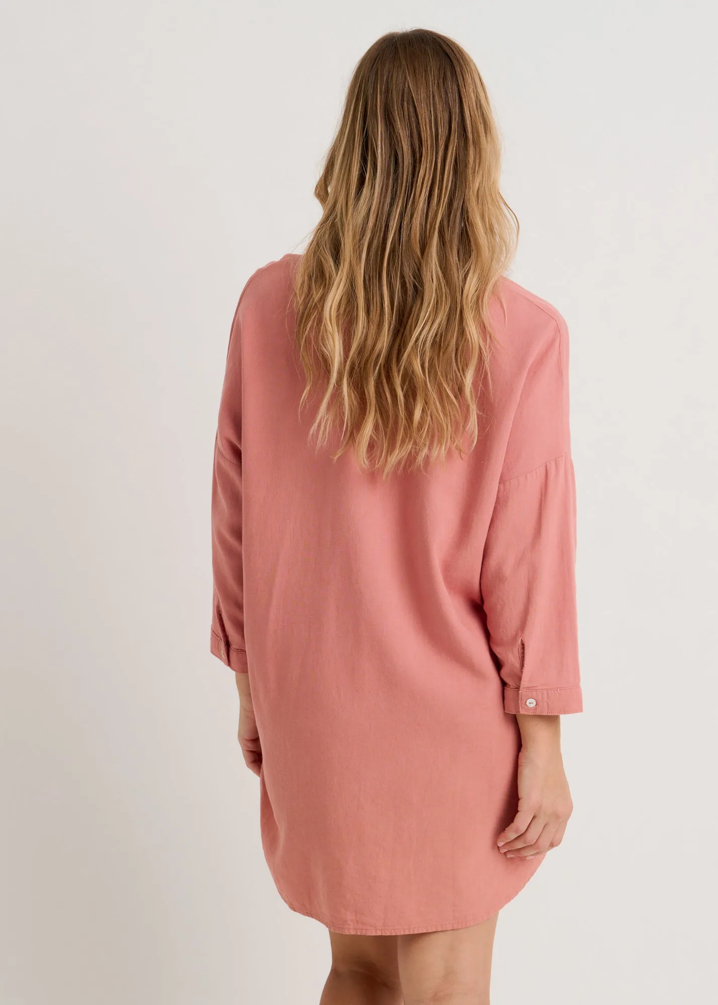 Linen Blend Cover-Up Tunic Shirt sold by Everyday Sunday product image thumbnail 3