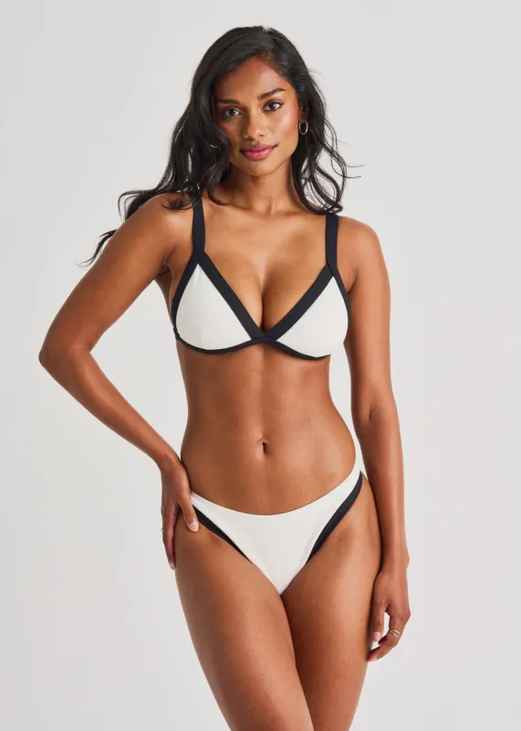 Contrast Band Triangle Bikini Top sold by Everyday Sunday