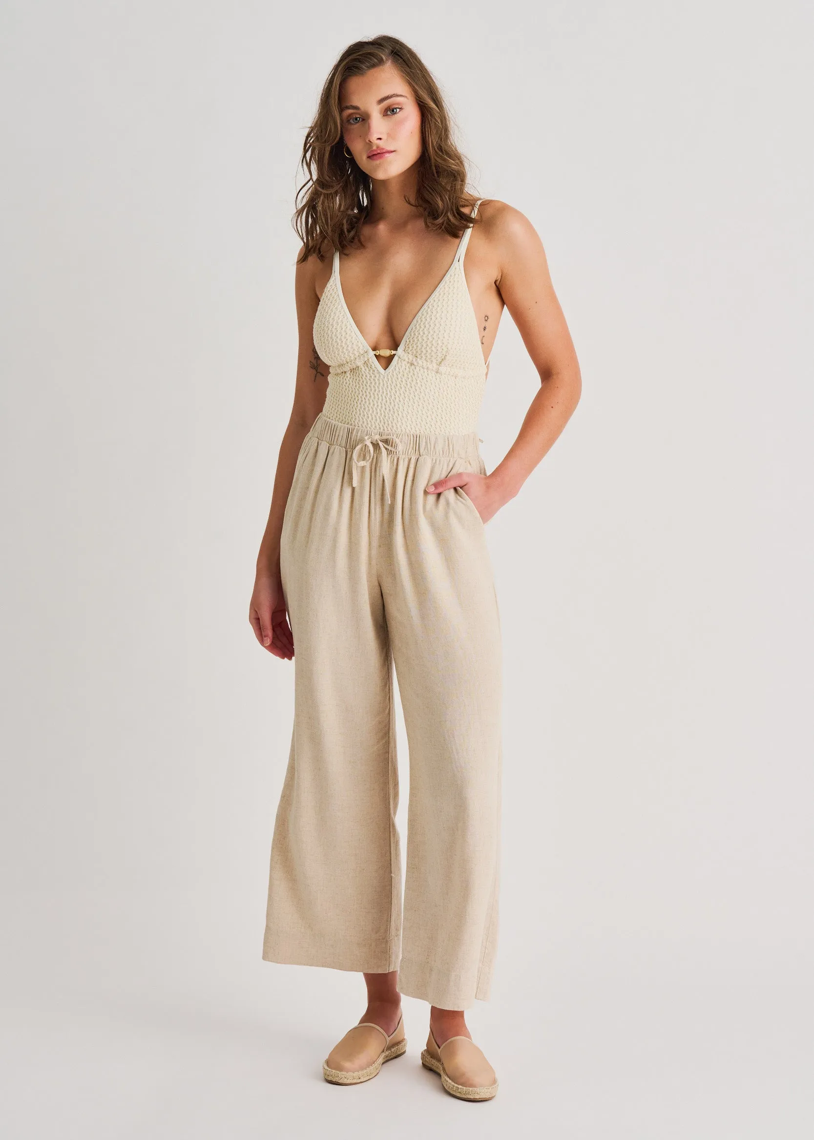 Linen-Blend Wide-Leg Cover-Up Pants sold by Everyday Sunday