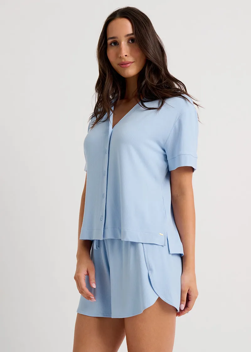 Sunday Morning Rib Pyjama Shirt sold by Everyday Sunday