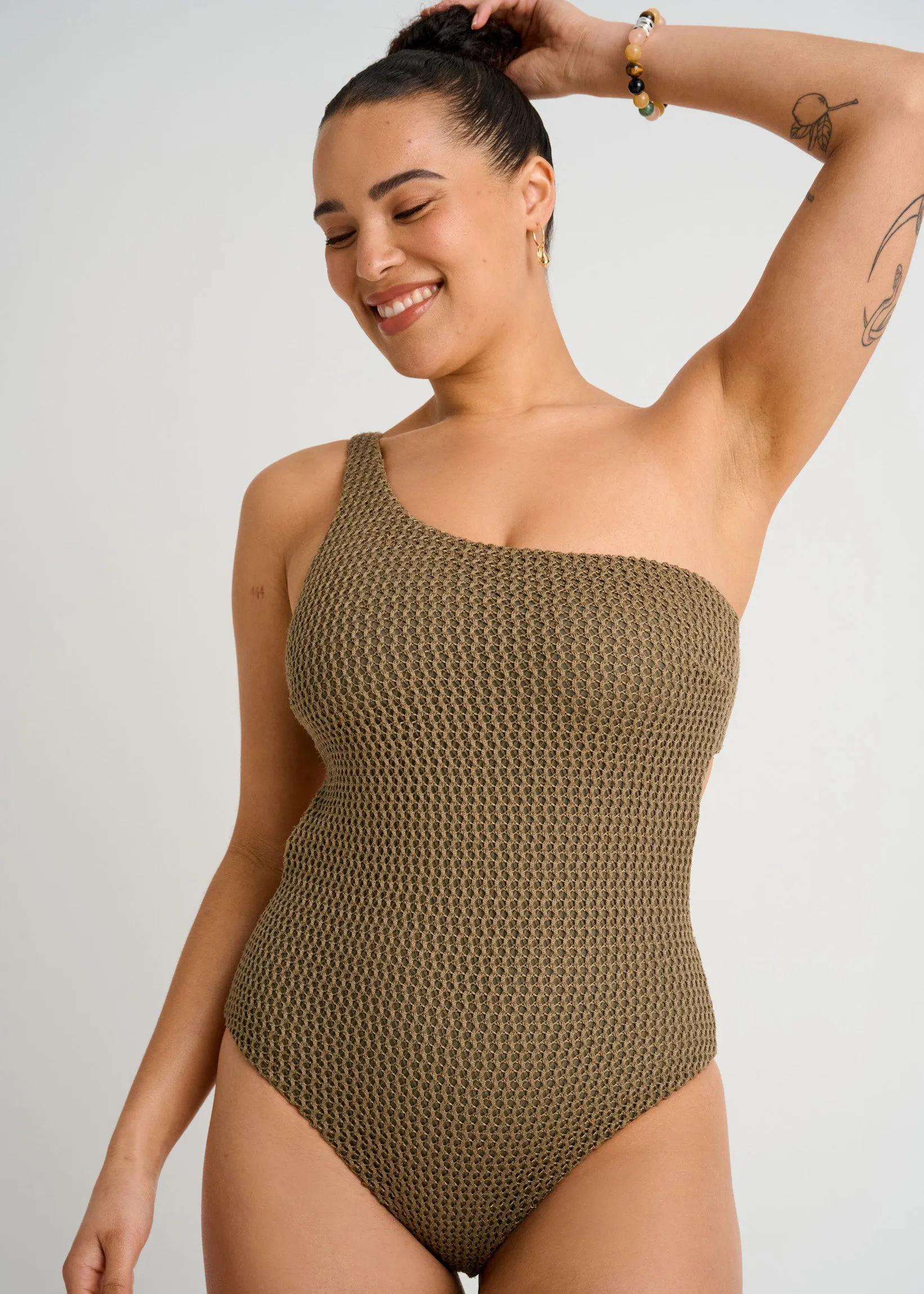 Crochet One-Shoulder One-Piece sold by Everyday Sunday product image thumbnail 4