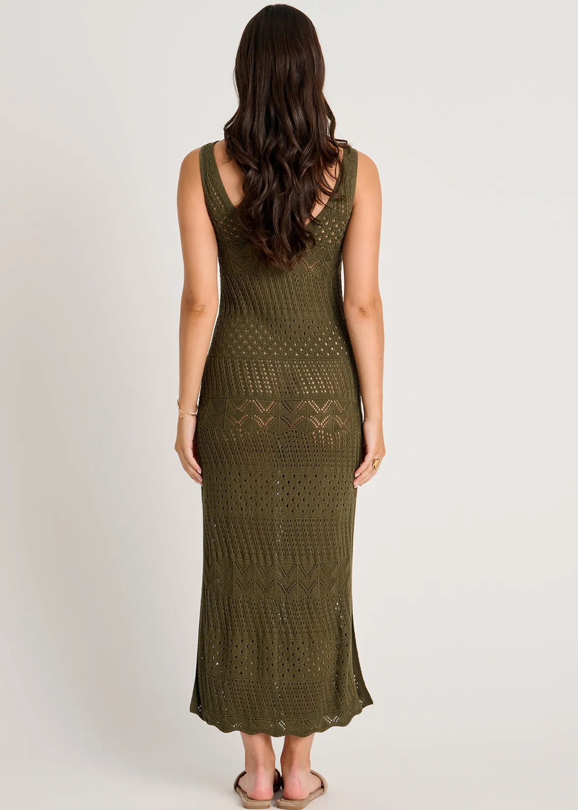 Open Work Crochet Cover-Up Maxi Dress sold by Everyday Sunday product image thumbnail 4