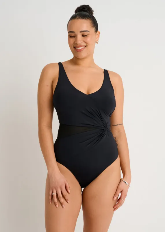 Mesh Panel One-Piece sold by Everyday Sunday