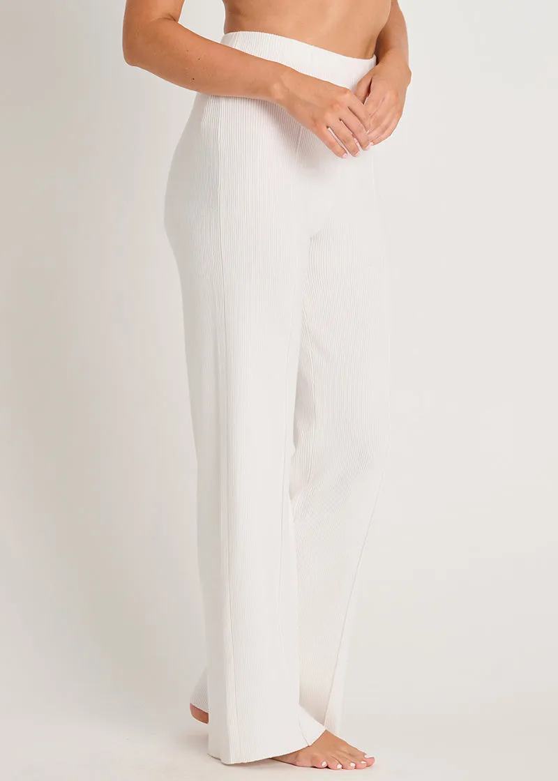 Straight-Leg Ribbed Pant sold by Everyday Sunday