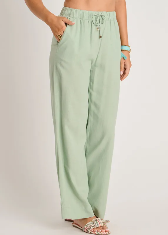 Linen-Blend Cover-Up Pants made by Everyday Sunday