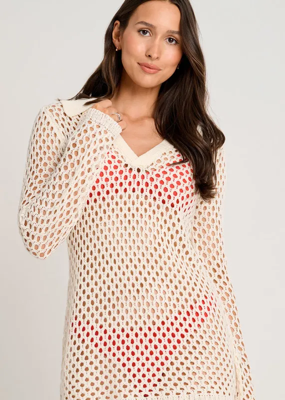 Cover-Up Tunic with Collar sold by Everyday Sunday