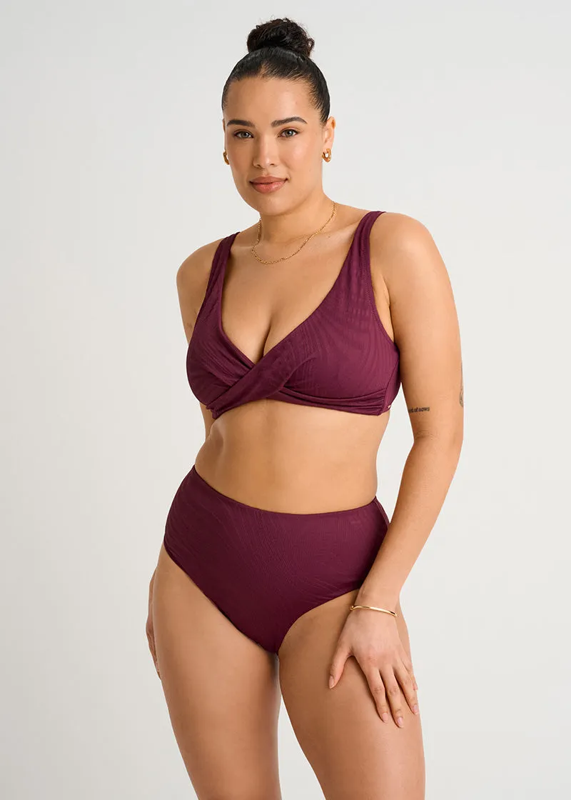 Textured Draped Full Cup Crop Top sold by Everyday Sunday product image thumbnail 5