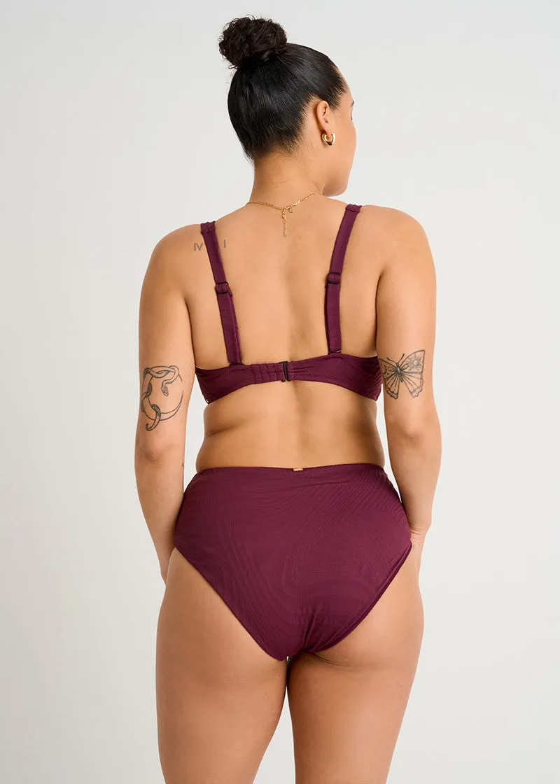 Textured Draped Full Cup Crop Top sold by Everyday Sunday product image thumbnail 3