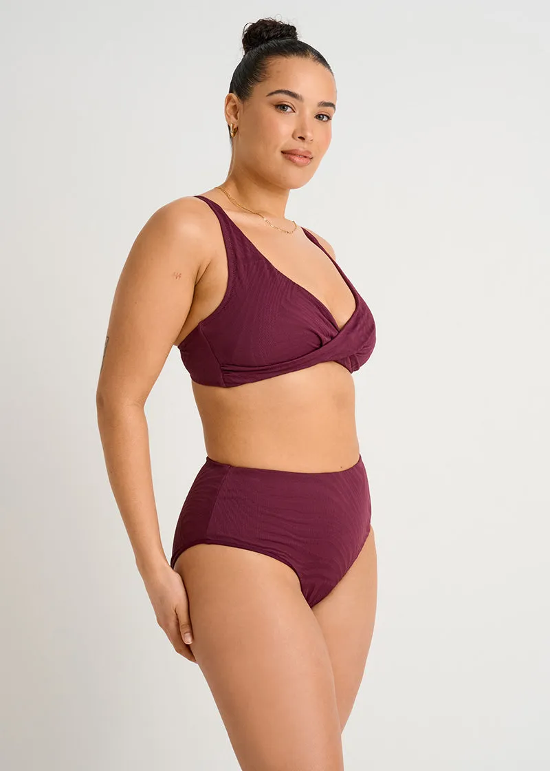 Textured Draped Full Cup Crop Top sold by Everyday Sunday product image thumbnail 4