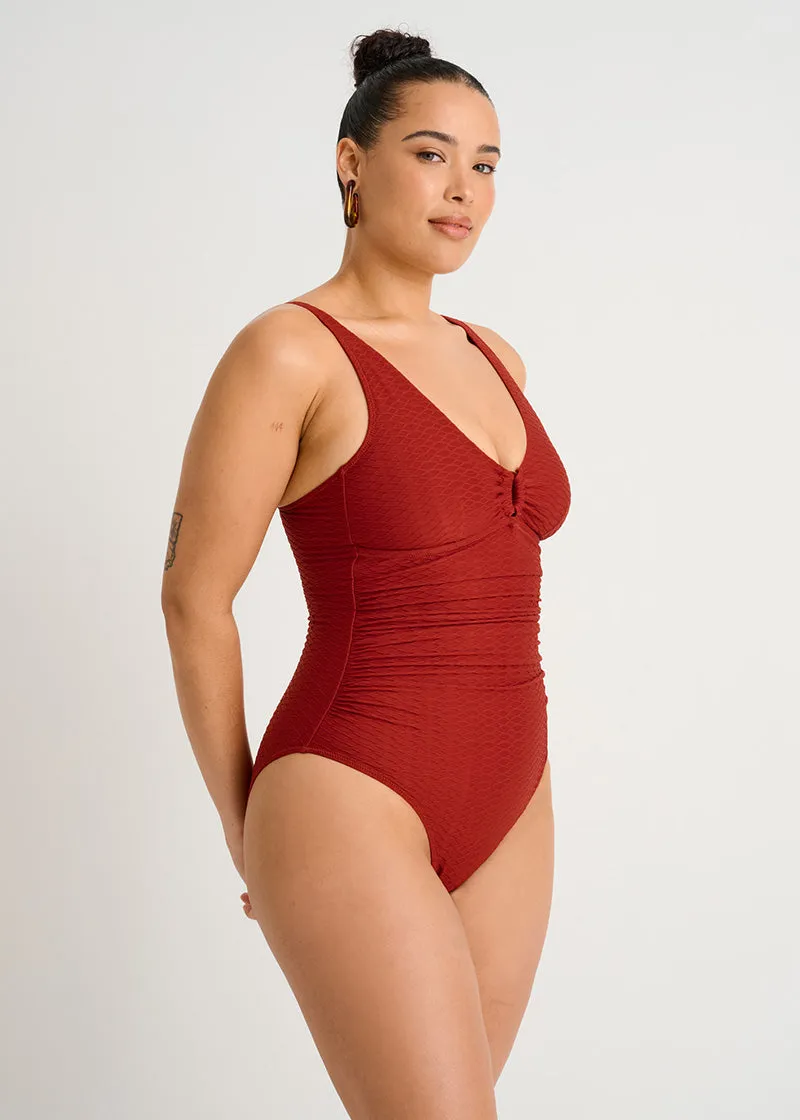 Textured Full Cup One-Piece with Ring sold by Everyday Sunday product image thumbnail 3