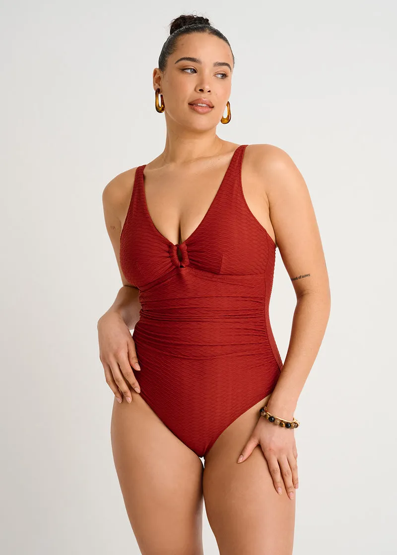 Textured Full Cup One-Piece with Ring sold by Everyday Sunday product image thumbnail 4