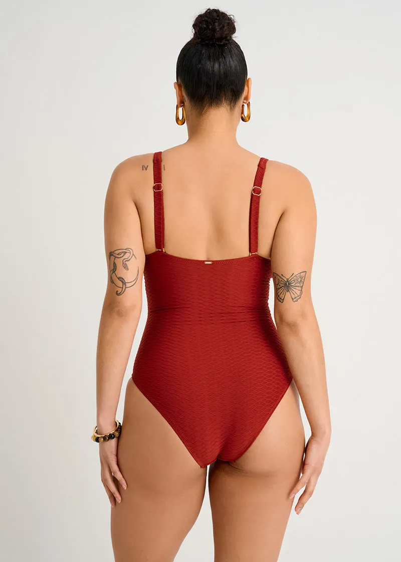Textured Full Cup One-Piece with Ring sold by Everyday Sunday product image thumbnail 5