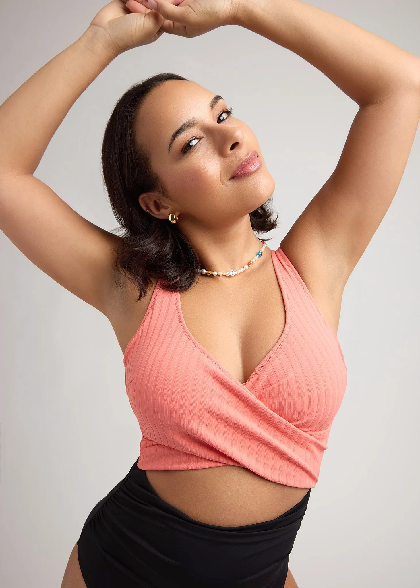 Coral Echo Recycled Wrap One-Piece sold by Everyday Sunday product image thumbnail 4