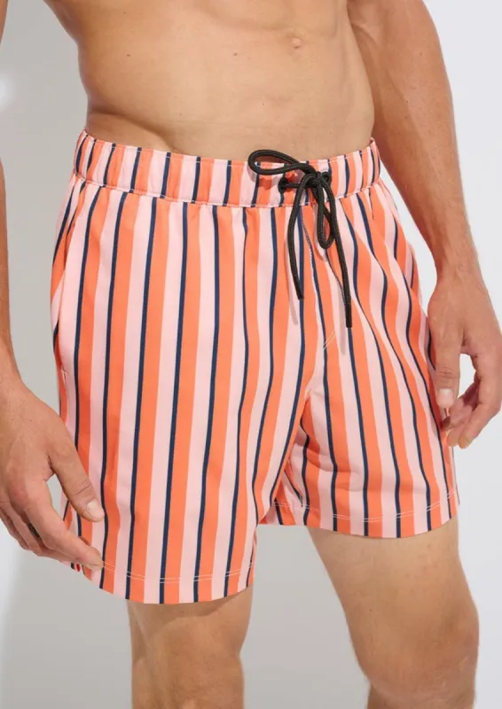 Striped Orange Casual Swim Short sold by Everyday Sunday