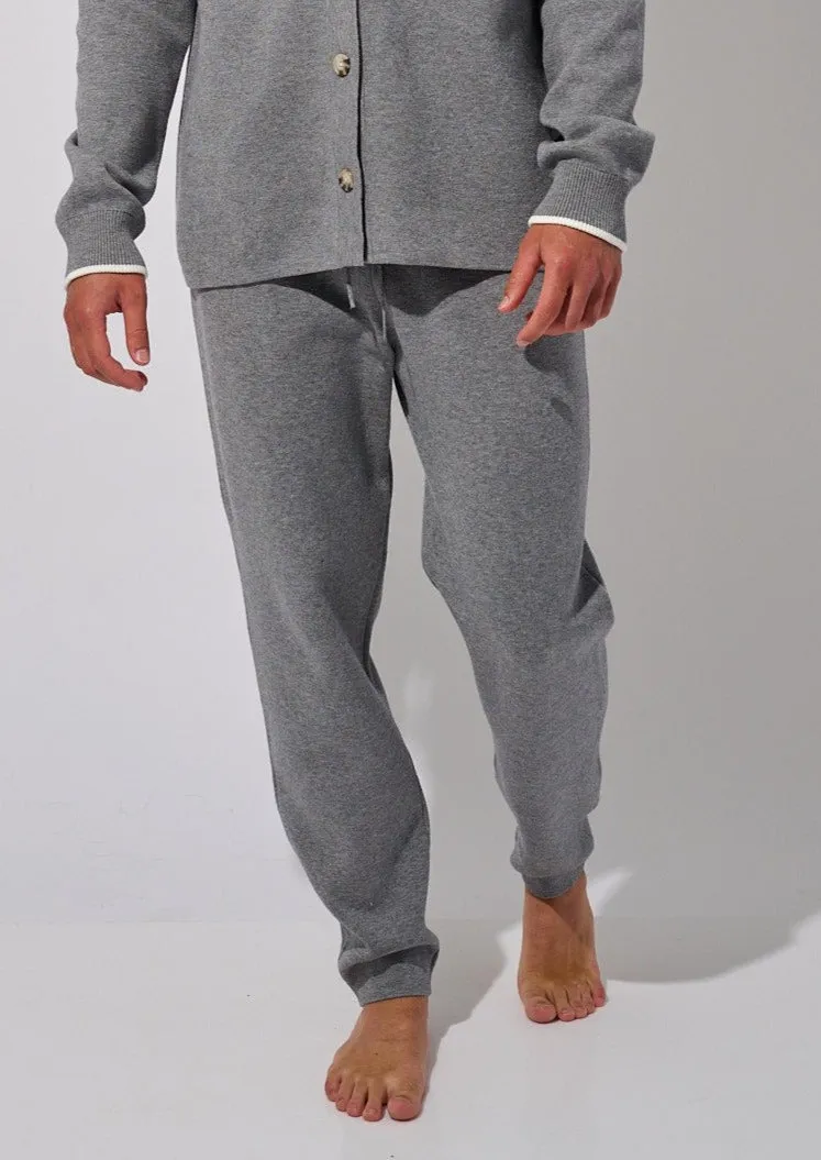 Grey Mix Tricot Tapered Pant sold by Everyday Sunday