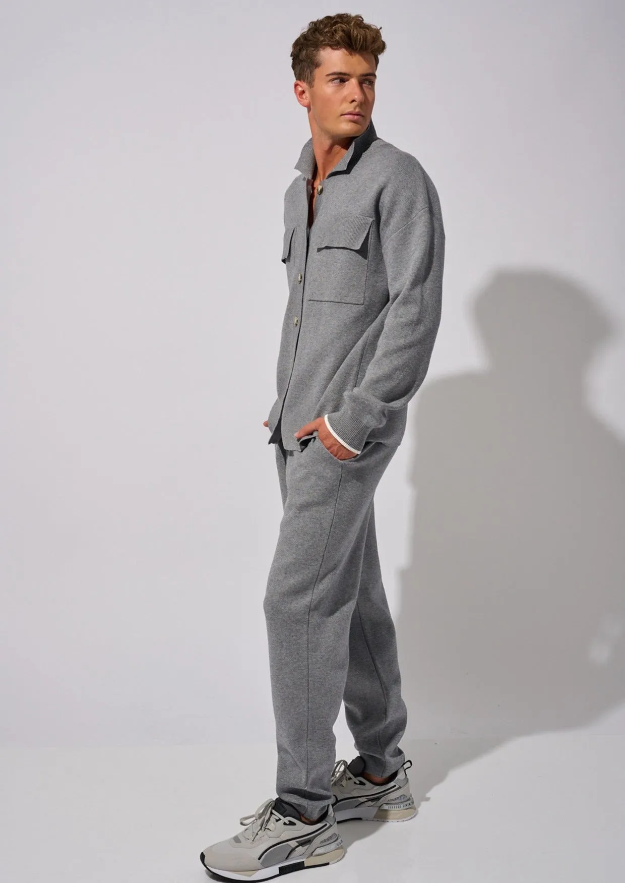 Grey Mix Tricot Tapered Pant sold by Everyday Sunday product image thumbnail 3