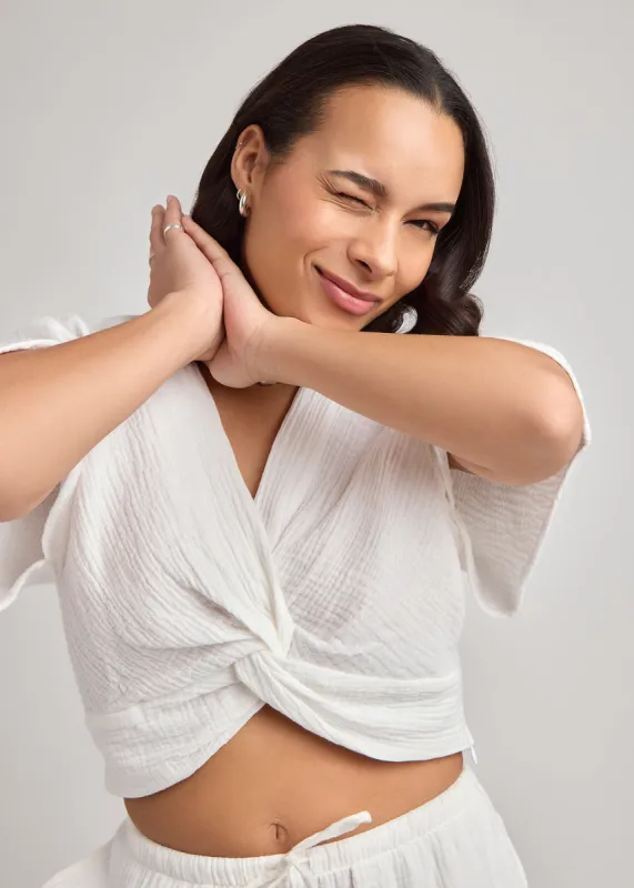 Cotton Cover-Up Crop Top sold by Everyday Sunday
