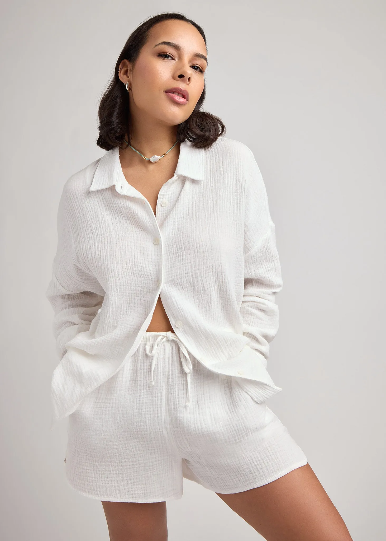 Off-White Cover-Up Shorts sold by Everyday Sunday