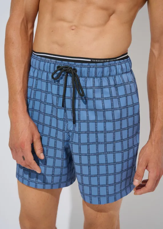 Checkered Sport Swim Short sold by Everyday Sunday
