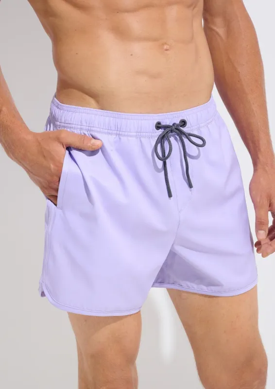 Pastel Orchid Retro Swim Short made by Everyday Sunday