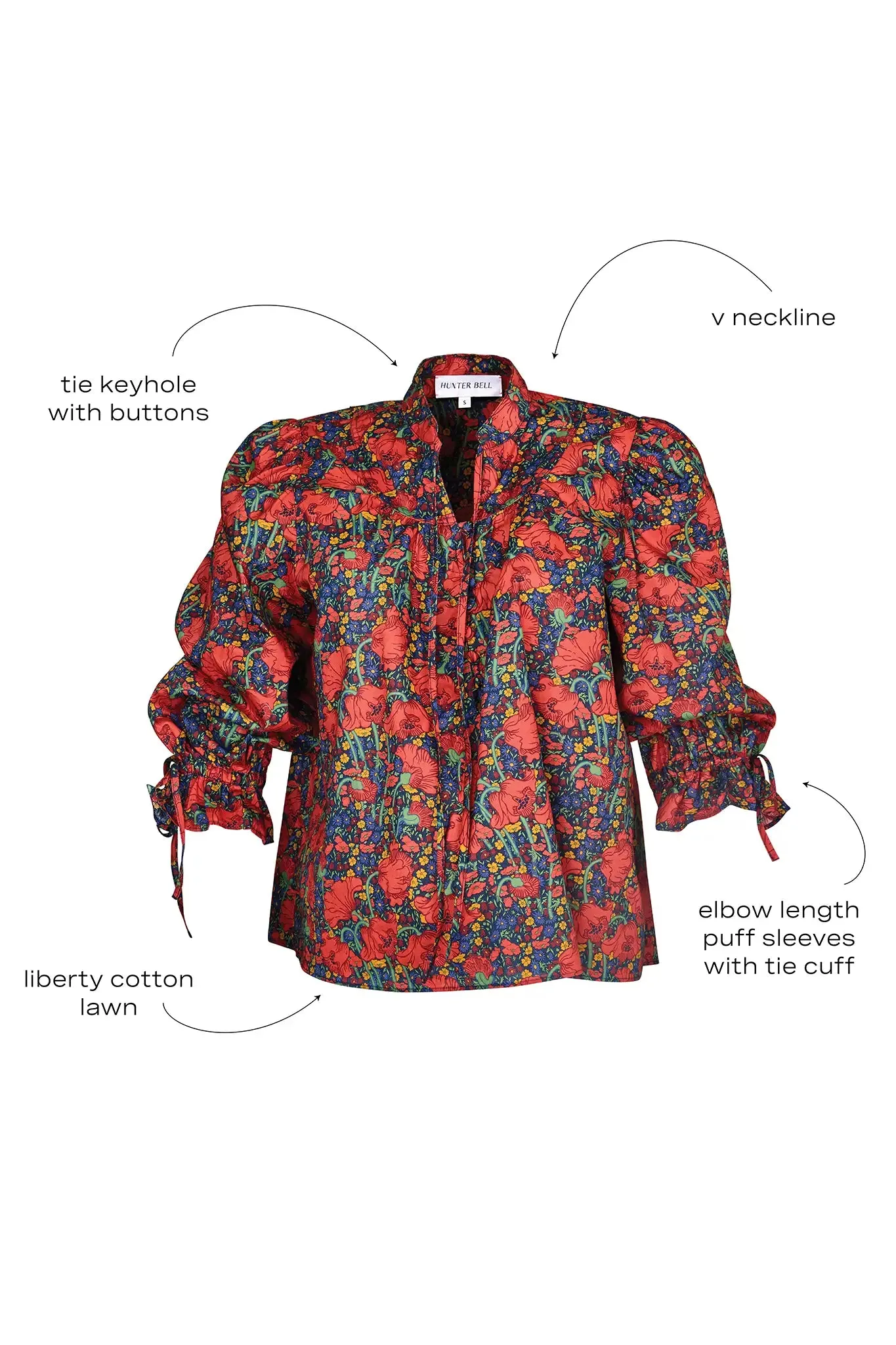 Rory Top - Made with Liberty Fabric sold by Hunter Bell NYC product image thumbnail 5