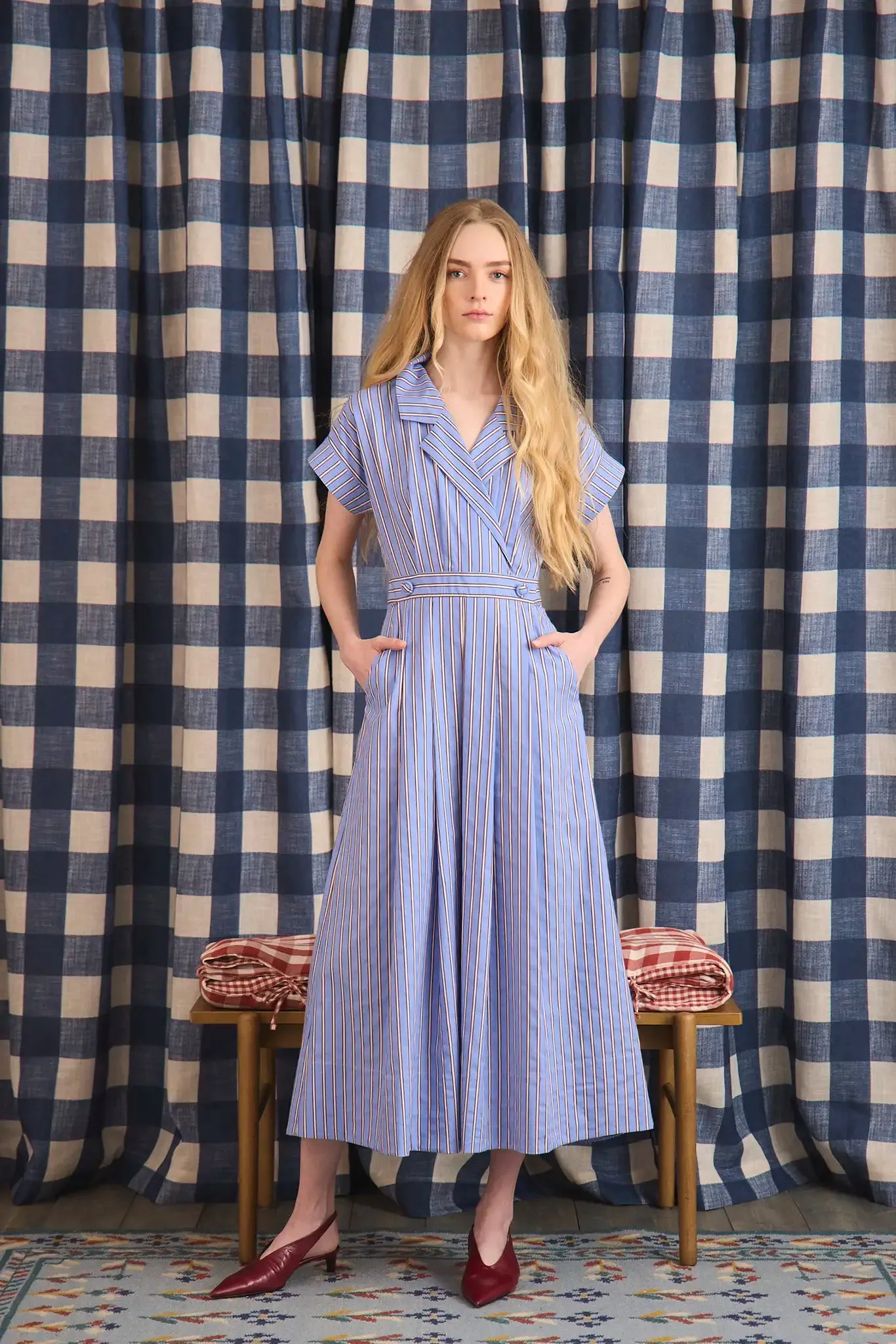 Sloane Wrap Dress sold by Hunter Bell NYC product image thumbnail 4