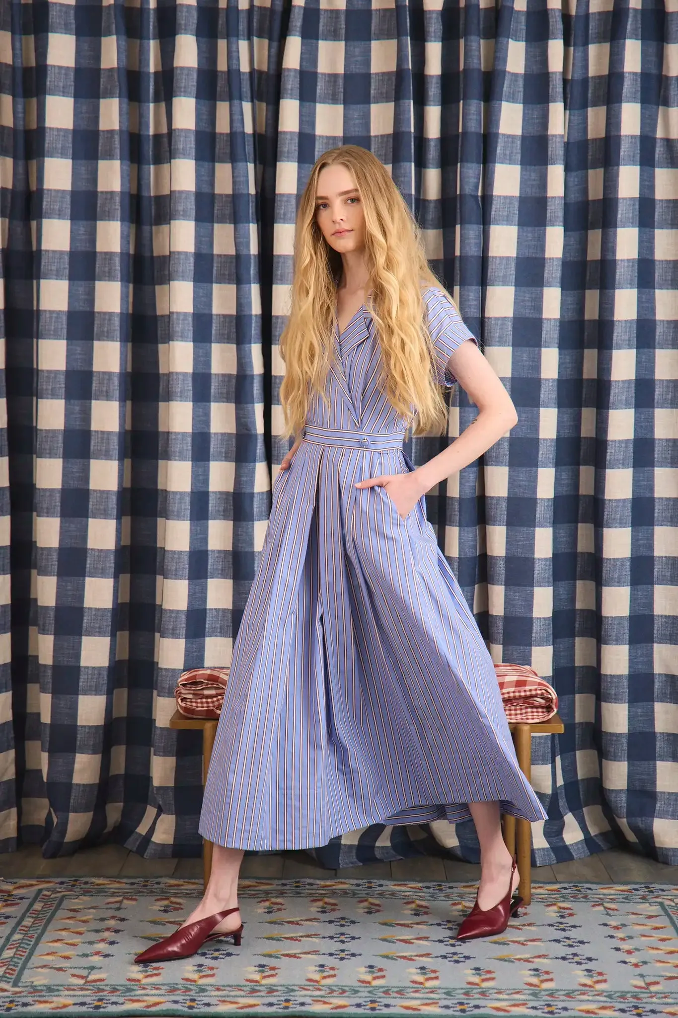 Sloane Wrap Dress sold by Hunter Bell NYC product image thumbnail 3