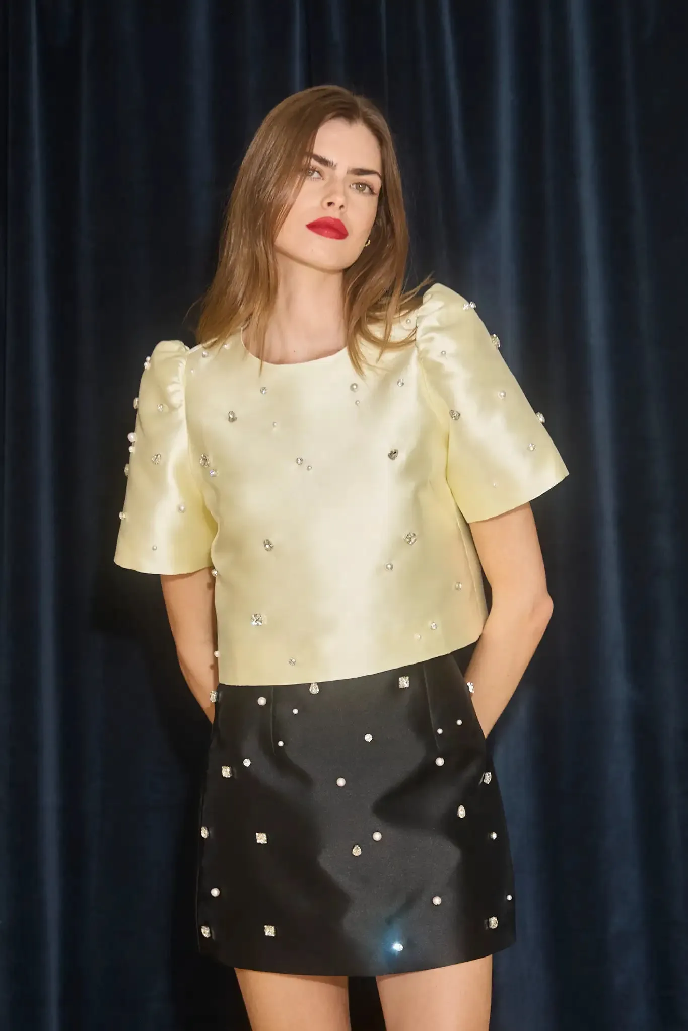 Britt Mini Skirt sold by Hunter Bell NYC product image thumbnail 4