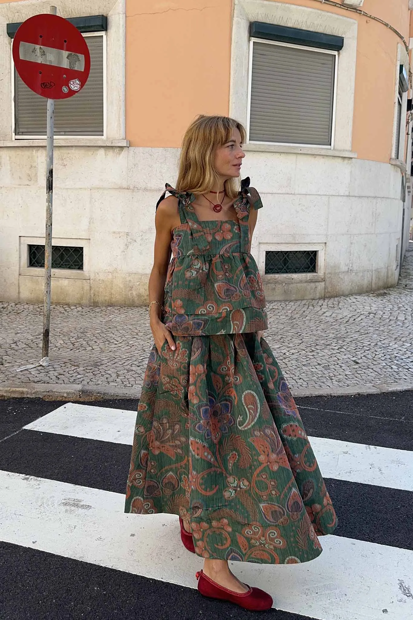 Pruett Taffeta Top sold by Hunter Bell NYC product image thumbnail 4