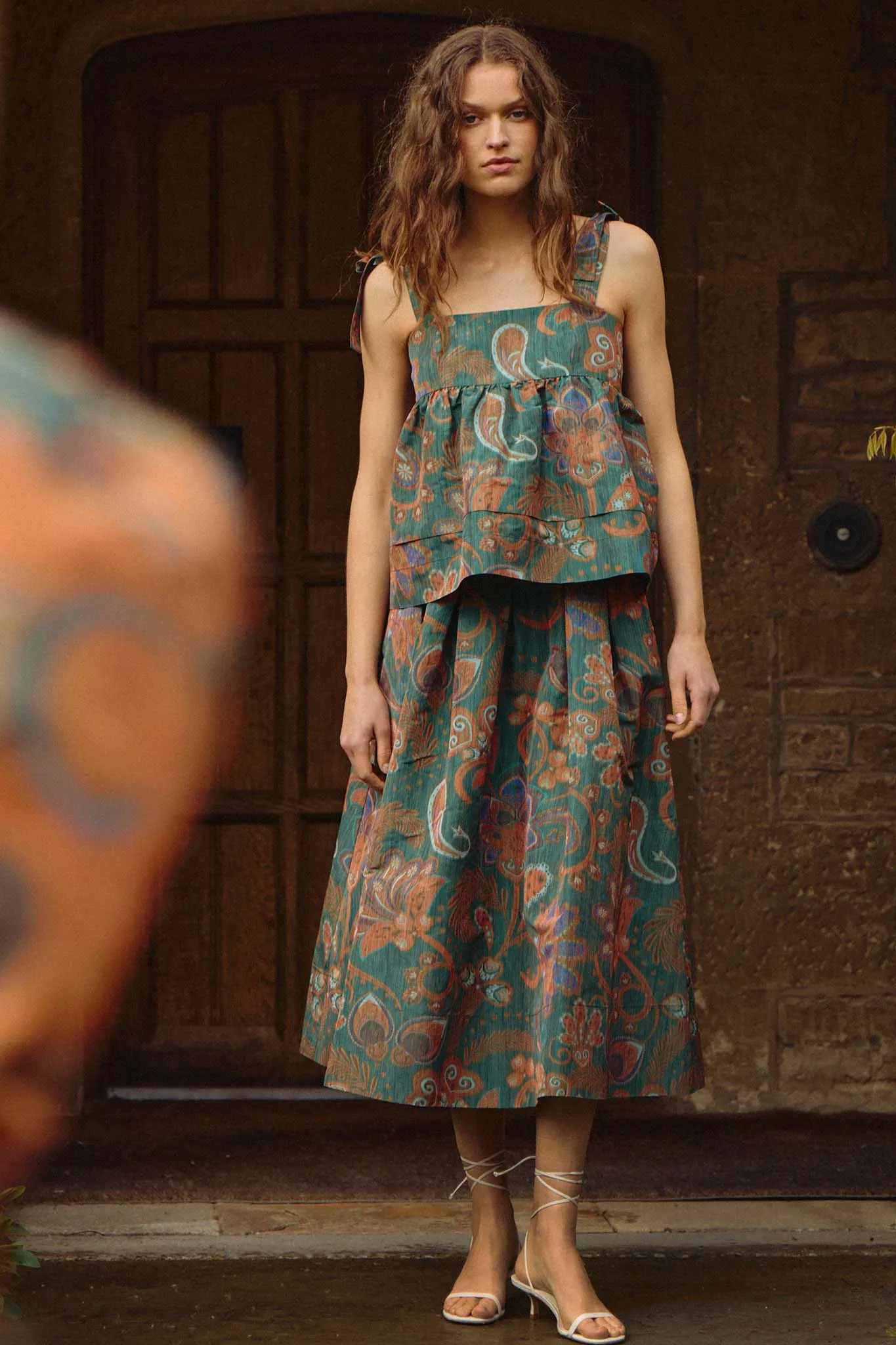 Pruett Taffeta Top sold by Hunter Bell NYC product image thumbnail 3