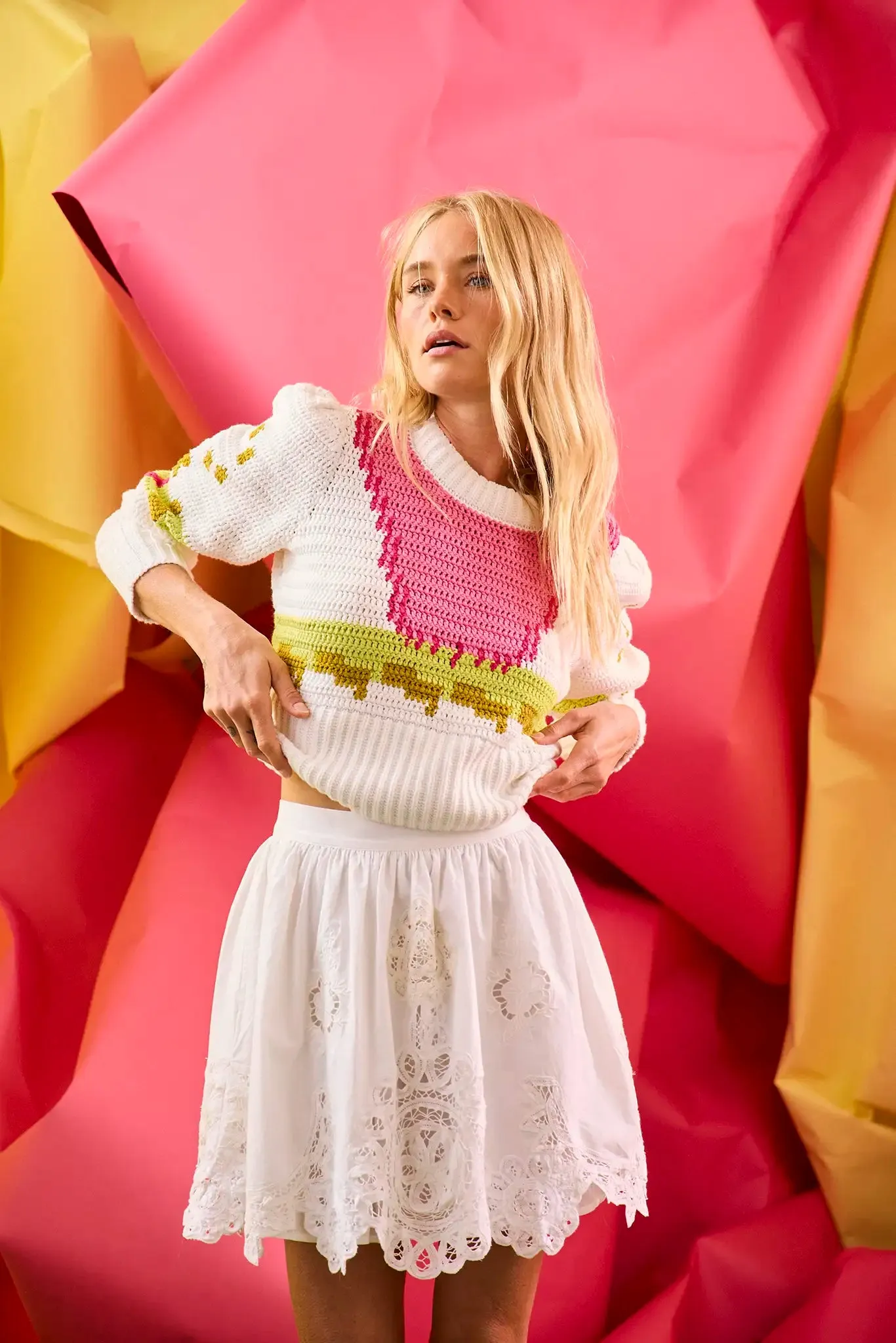 Corinne Mini Skirt sold by Hunter Bell NYC product image thumbnail 3