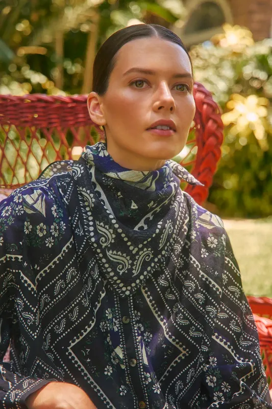 Printed Scarf made by Hunter Bell NYC