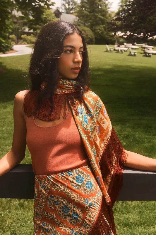 Oversized Fringe Scarf made by Hunter Bell NYC