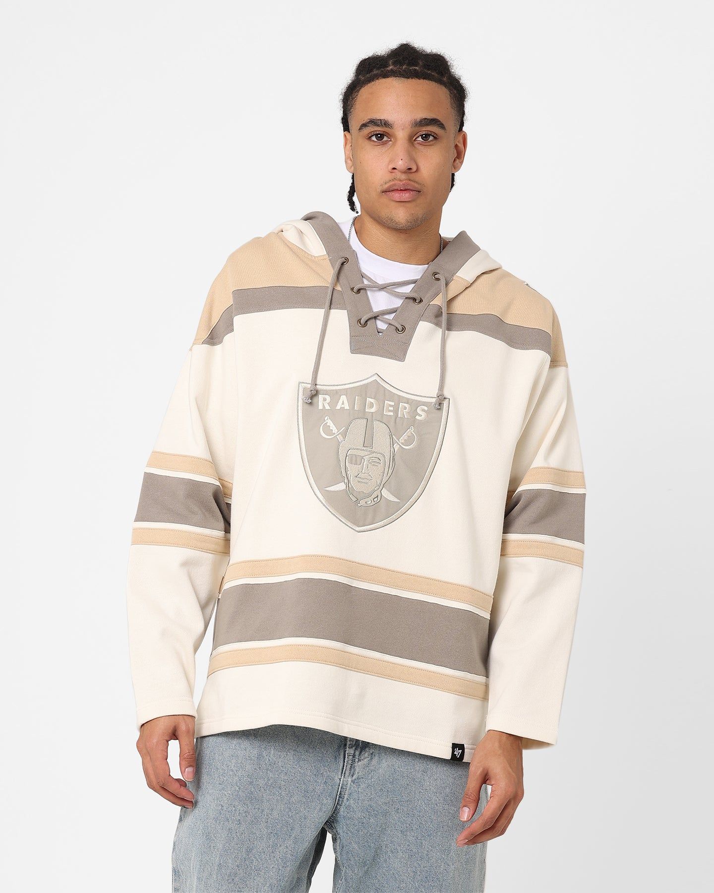 47 Brand Las Vegas Raiders Superior Lacer Hoodie Cream/Khaki sold by Culture Kings