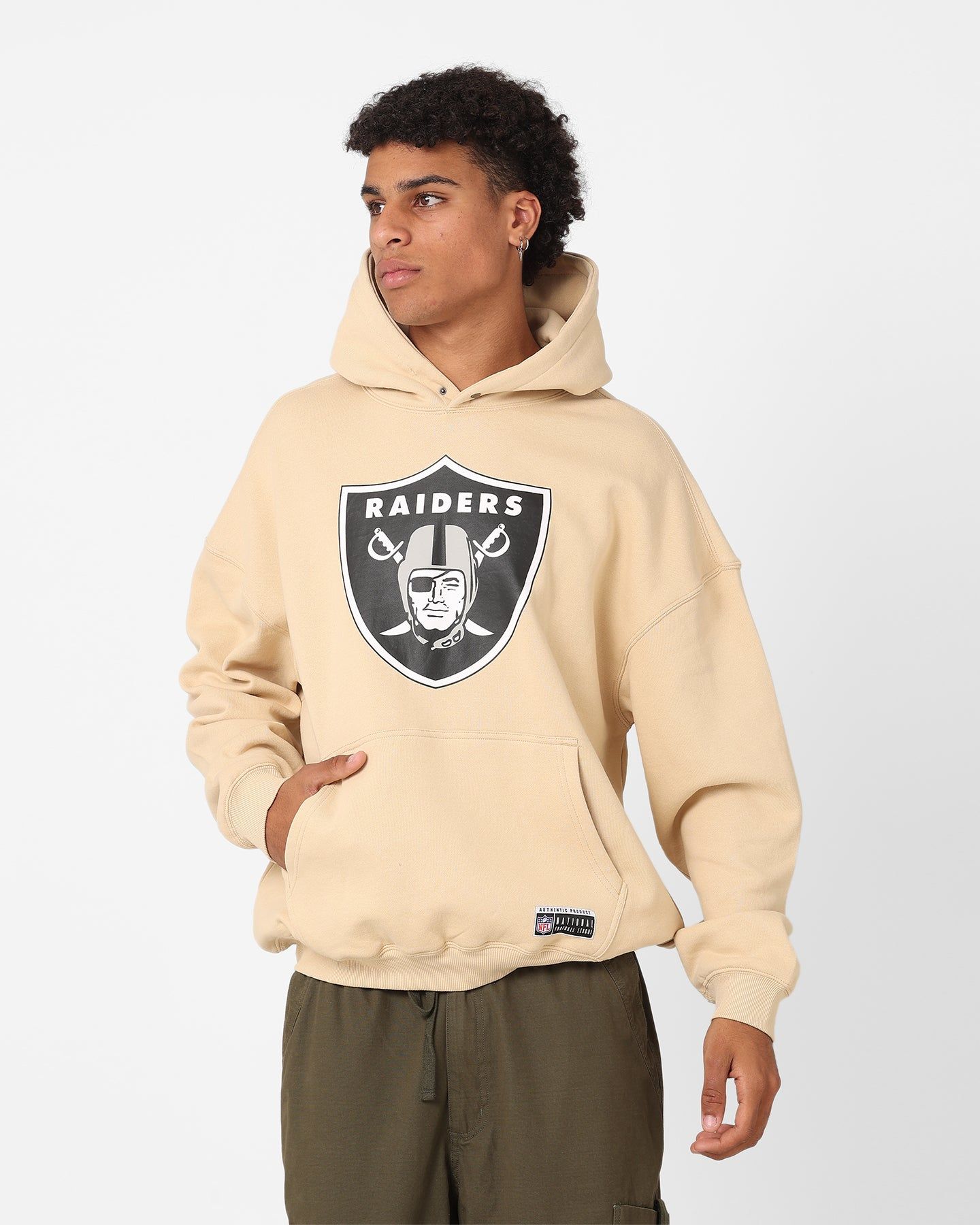 Majestic Athletic Las Vegas Raiders Core Nick Hoodie Pale Khaki sold by Culture Kings