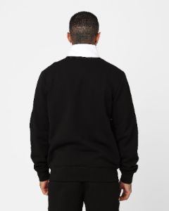 Lacoste Logo Tape Fleece Track Jacket Black/White sold by Culture Kings