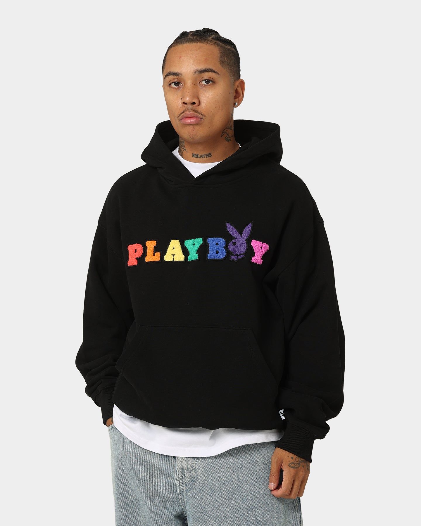 Playboy By CK Chenille Wordmark Hoodie Black sold by Culture Kings