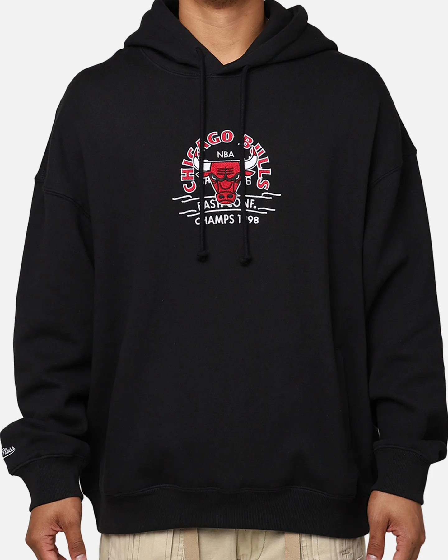 Mitchell & Ness Chicago Bulls Letterman Hoodie Black sold by Culture Kings product image thumbnail 4