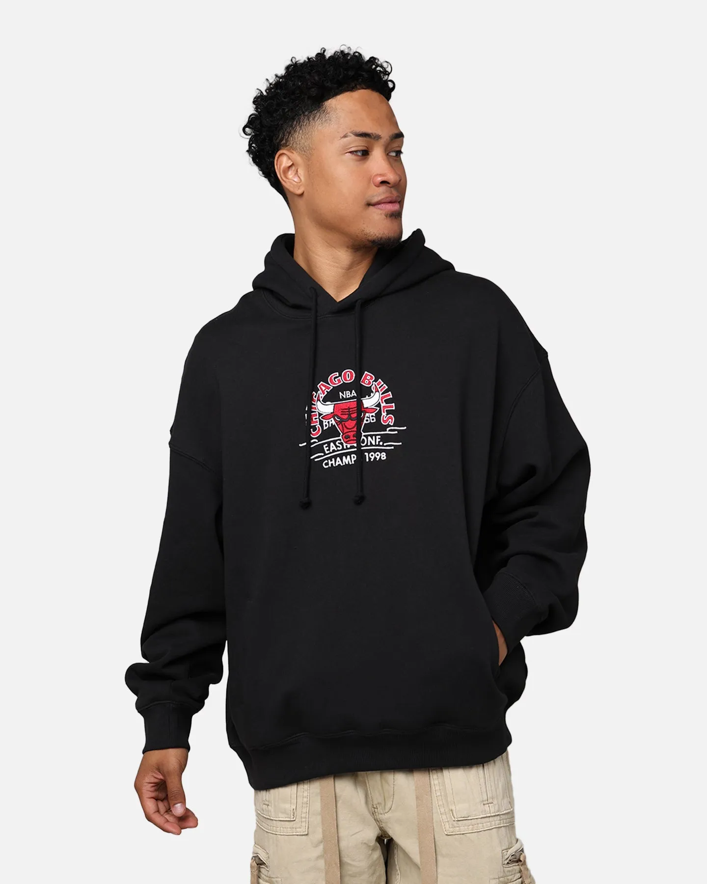 Mitchell & Ness Chicago Bulls Letterman Hoodie Black sold by Culture Kings product image thumbnail 2