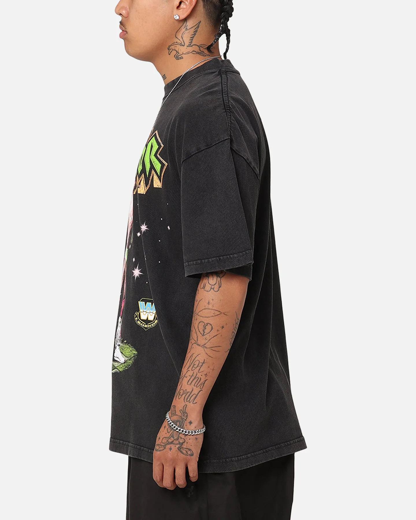 Culture Kings X WWE Ultimate Warrior Vintage T-Shirt Black Acidwash sold by Culture Kings product image thumbnail 5