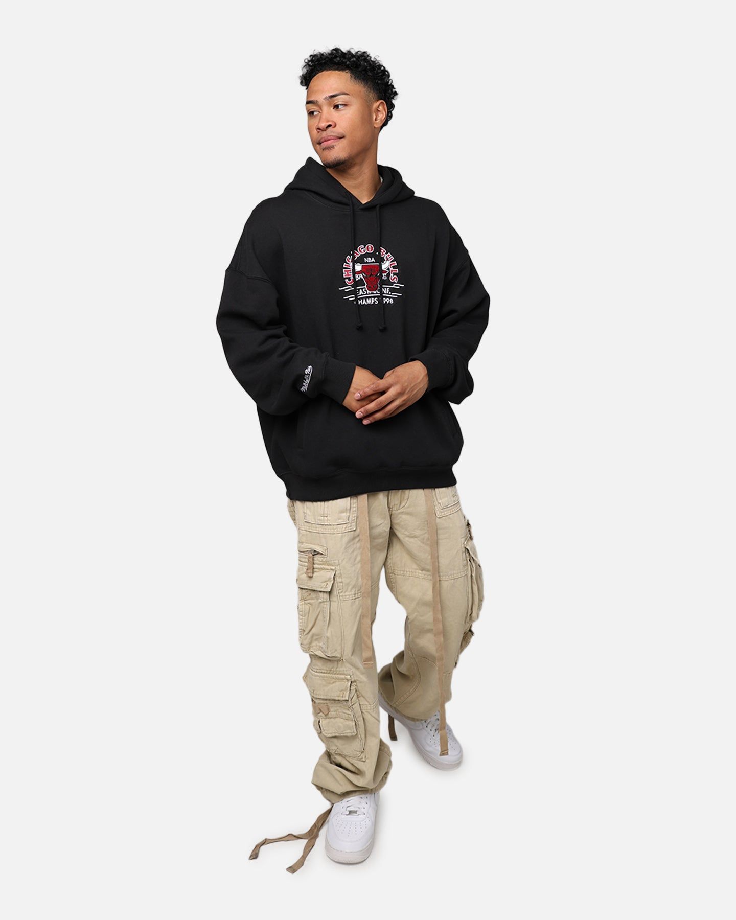 Mitchell & Ness Chicago Bulls Letterman Hoodie Black sold by Culture Kings product image thumbnail 3