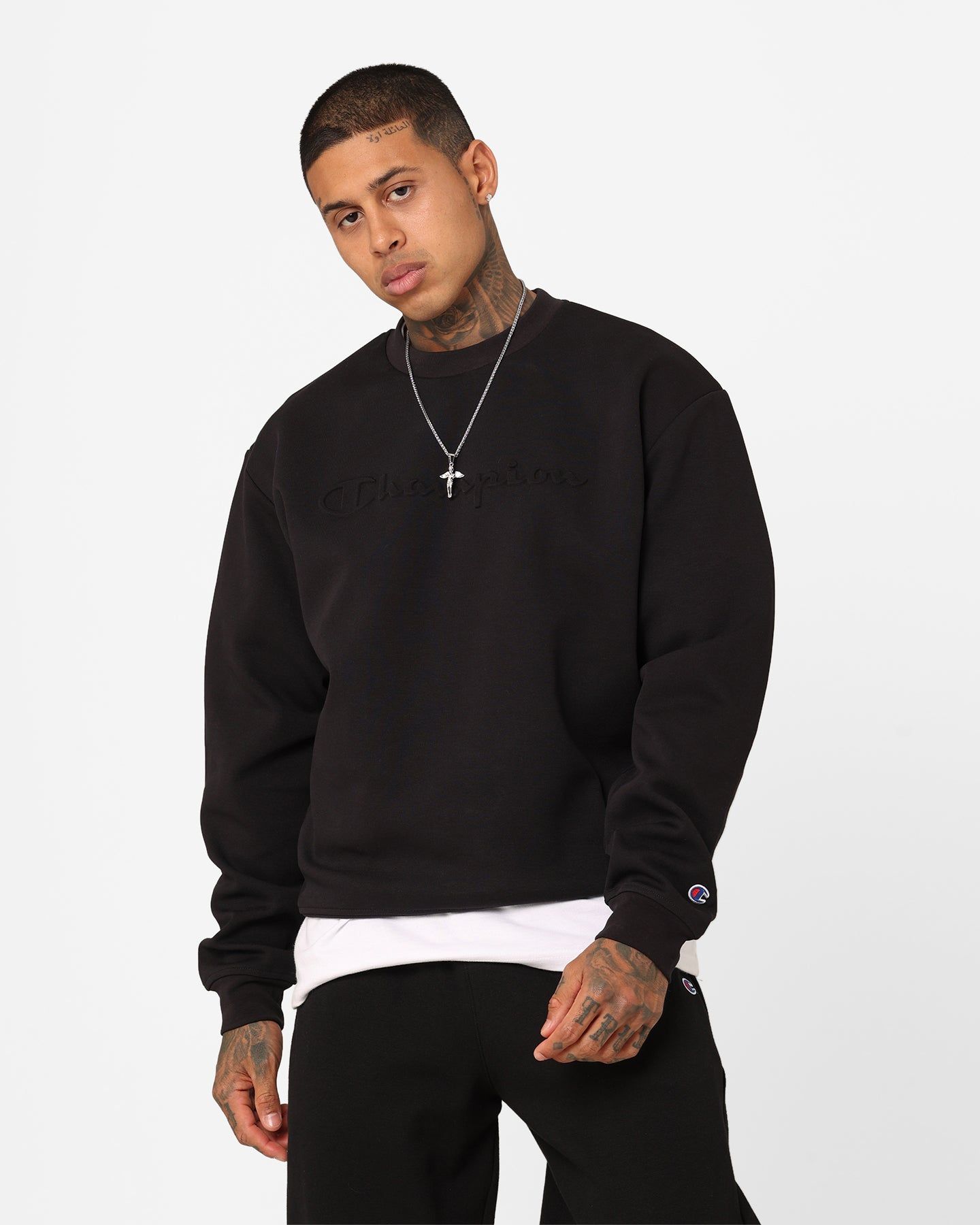 Champion Rochester Tech Crewneck Black sold by Culture Kings