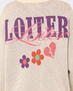 Loiter Flower Boi Knit Sweater Off White sold by Culture Kings