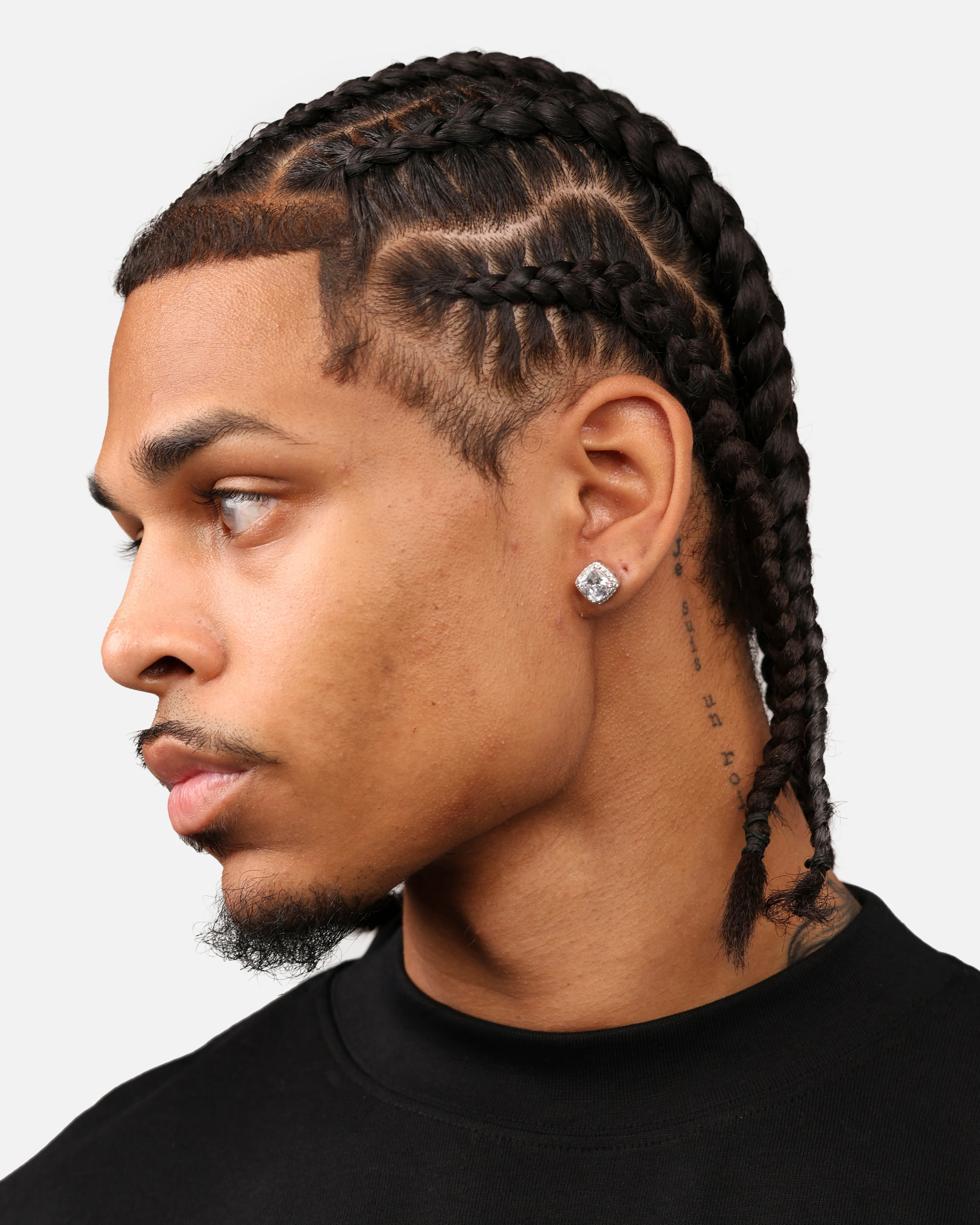 Saint Morta Cushion Cut Halo Earrings Iced White Gold sold by Culture Kings product image thumbnail 4