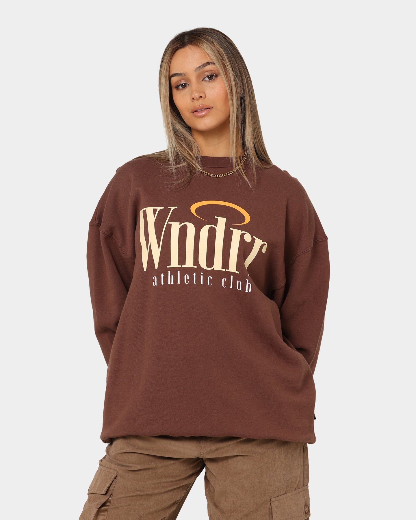 WNDRR Halo Crewneck Brown sold by Culture Kings